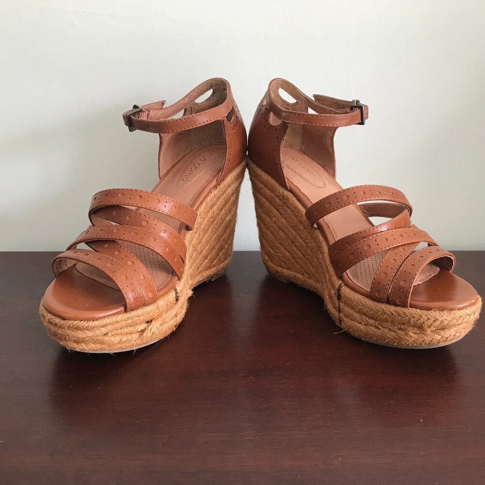 Corso Como | "Daytime" Brown Espadrille Wedge Sandals 5.5